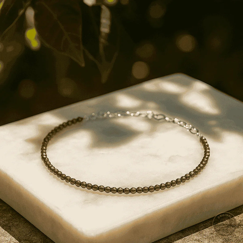 Raw Pyrite Anklet