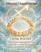 Citrine Bracelet with Dhanu | Sagittarius Zodiac Charm