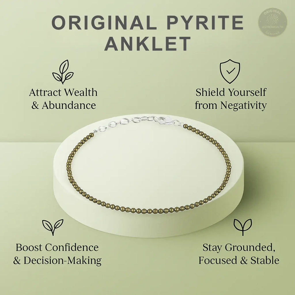 Raw Pyrite Anklet