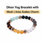 Dhan Yog Bracelet with Mesh | Aries Zodiac Charm