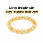Citrine Bracelet with Dhanu | Sagittarius Zodiac Charm