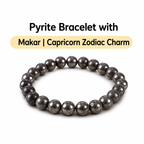 Pyrite Bracelet with Makar | Capricorn Zodiac Charm