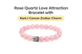 Rose Quartz Love Attraction Bracelet with Kark | Cancer Zodiac Charm