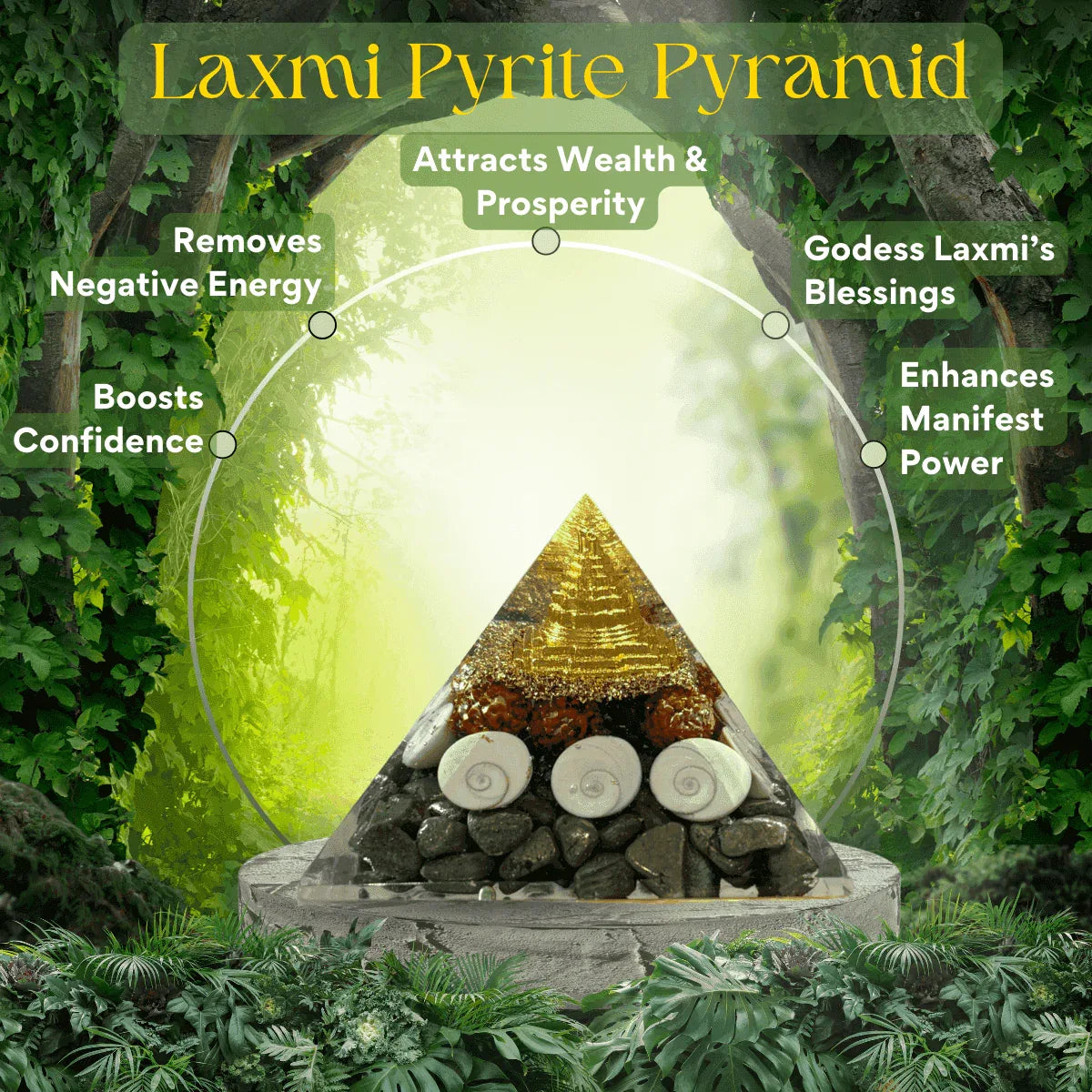 Money Magnet Pyrite Pyramid