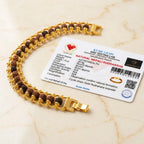 Gold plated Rudraksha bracelet - Panch Mukhi