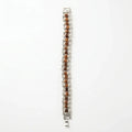 Silver plated Rudraksha bracelet - Panch Mukhi