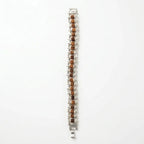 Silver plated Rudraksha bracelet - Panch Mukhi