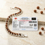 Silver plated Rudraksha bracelet - Panch Mukhi