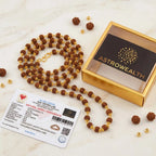 Gold Plated Rudraksha Mala 7mm, 54 beads