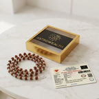 Silver Plated Rudraksha Mala 7mm, 54 Beads