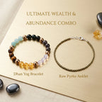 Wealth Protection Bundle - Dhan Yog Bracelet + Raw Pyrite Anklet
