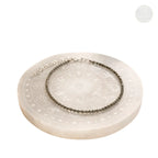 Raw Pyrite Anklet + Selenite Plate