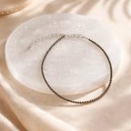 Raw Pyrite Anklet + Selenite Plate