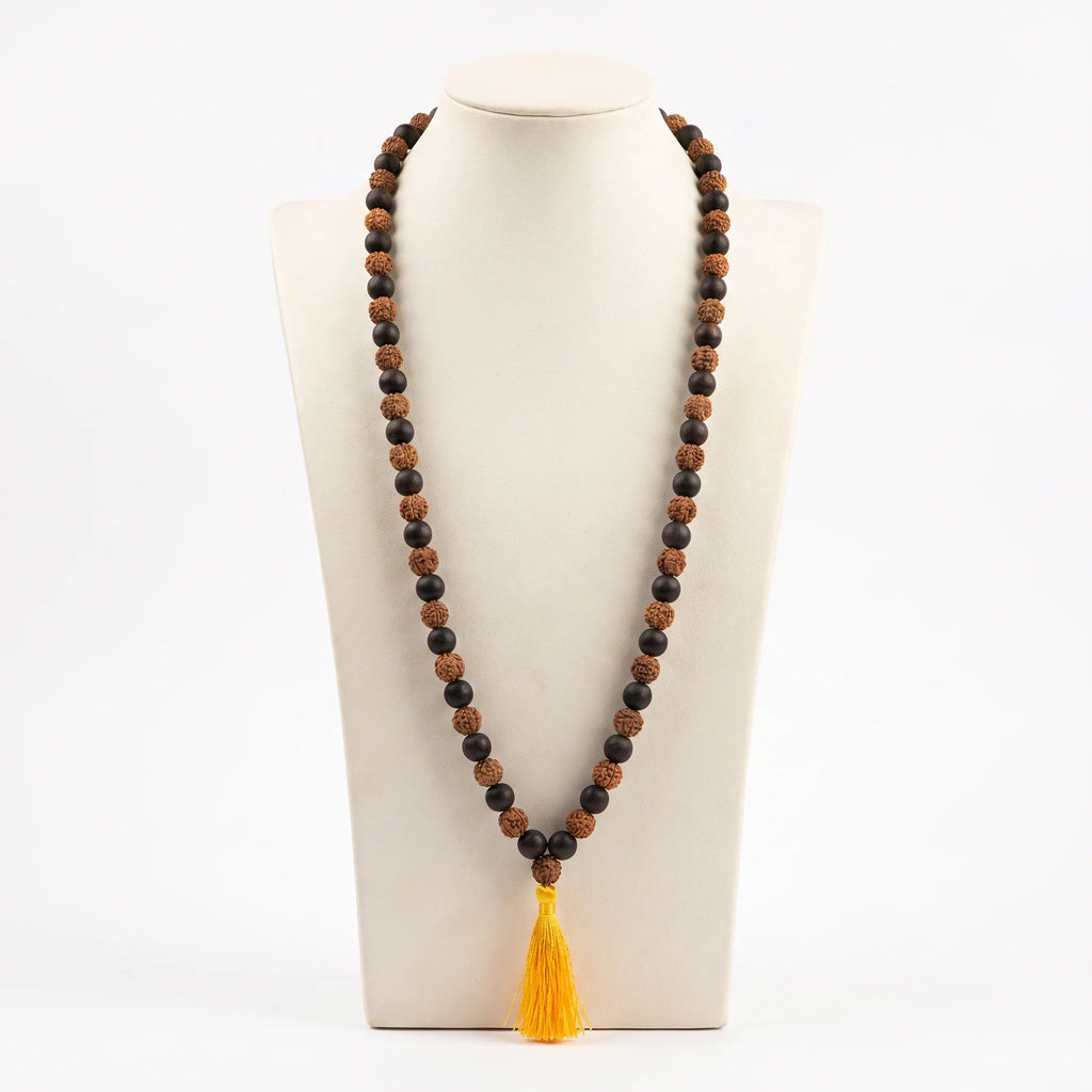 Divya Raksha Rudraksha Karungali mala 108+1 beads