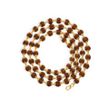 Gold Plated Rudraksha Mala 7mm, 54 beads