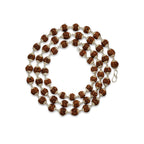 Silver Plated Rudraksha Mala 7mm, 54 Beads